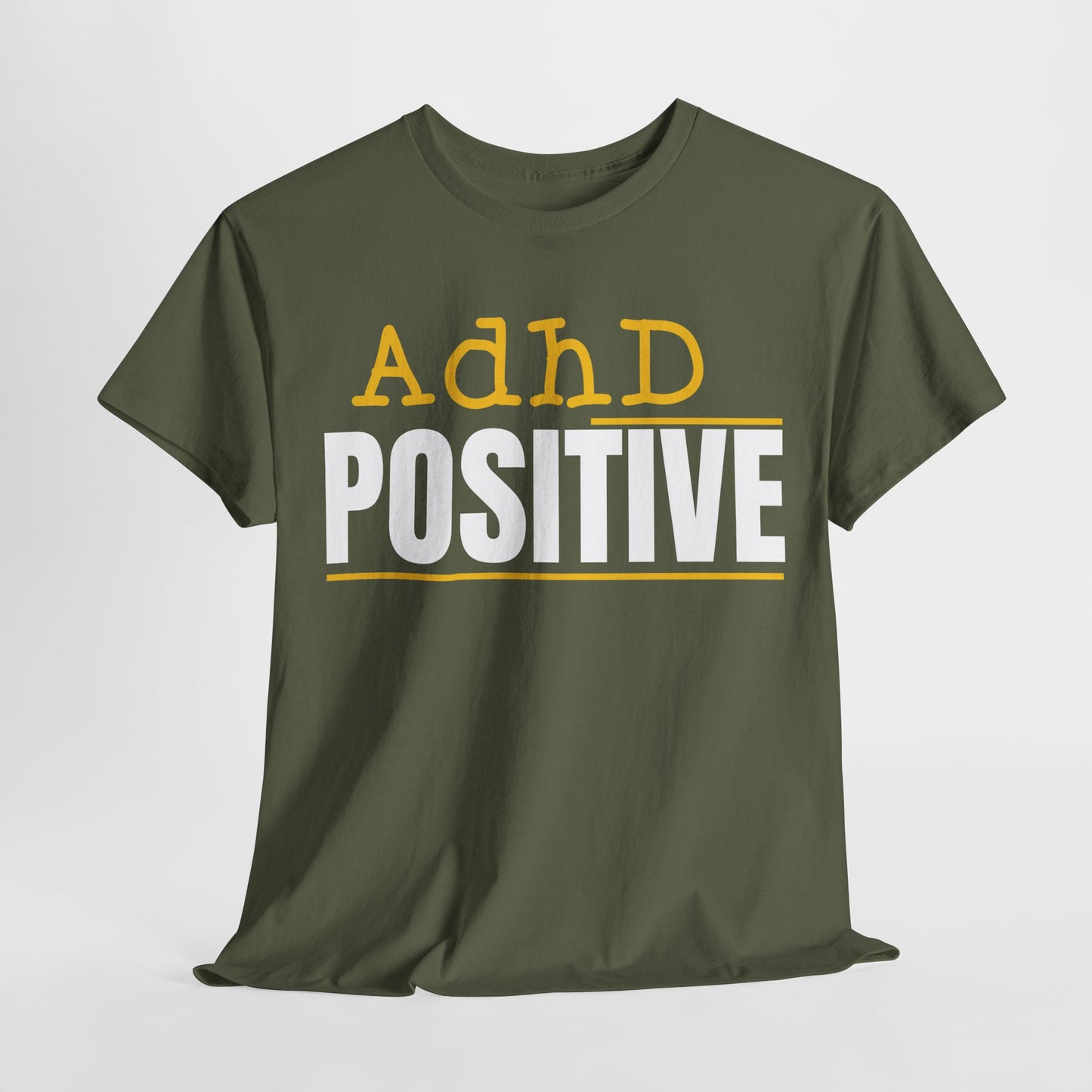 ADHD Positive” Minimalist T-Shirt – Clean, Bold Statement Tee for Neurodivergent Pride