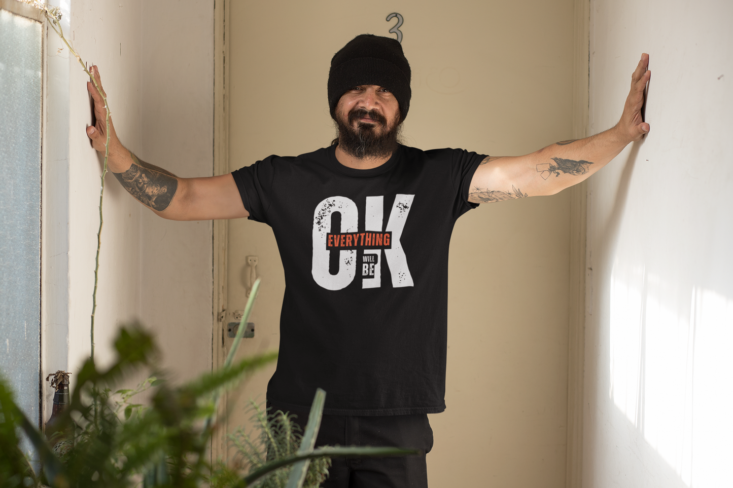 “Everything Will Be Okay” Comfort Quote Tee – Unisex Heavy Cotton