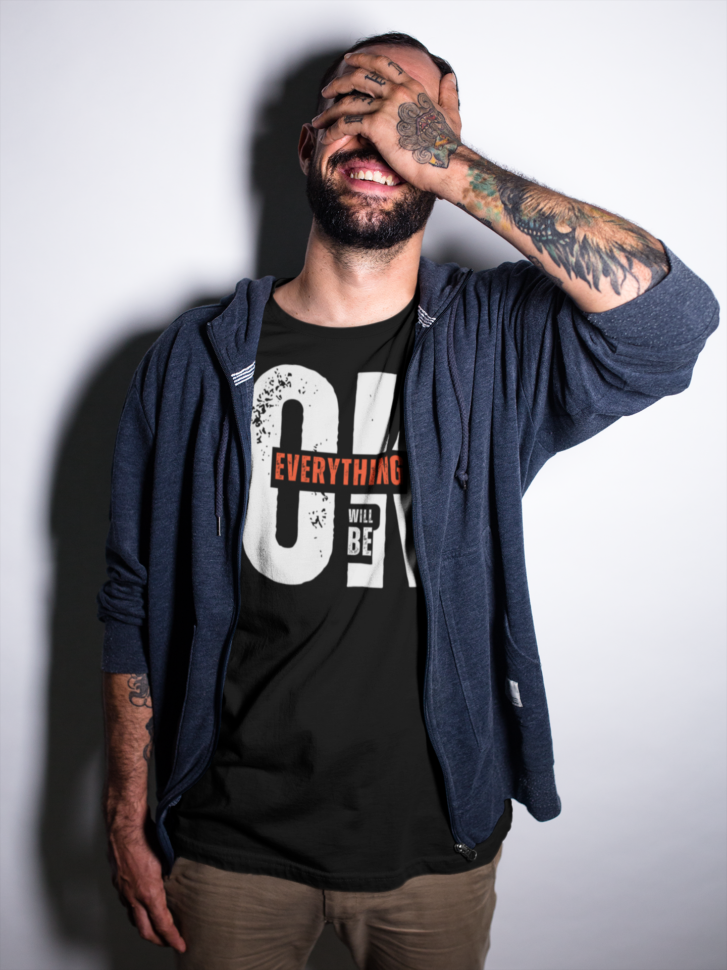 “Everything Will Be Okay” Comfort Quote Tee – Unisex Heavy Cotton