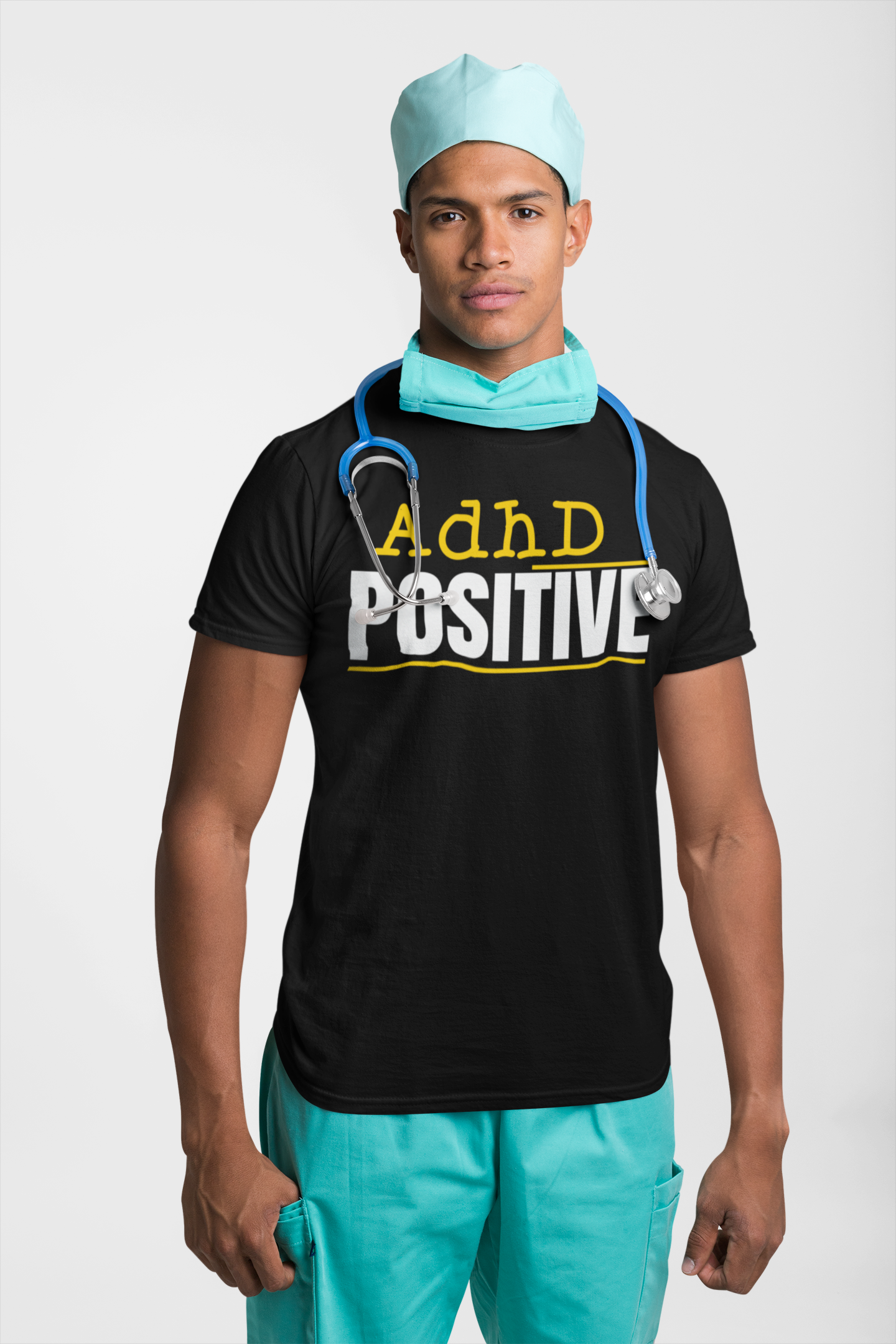 ADHD Positive” Minimalist T-Shirt – Clean, Bold Statement Tee for Neurodivergent Pride