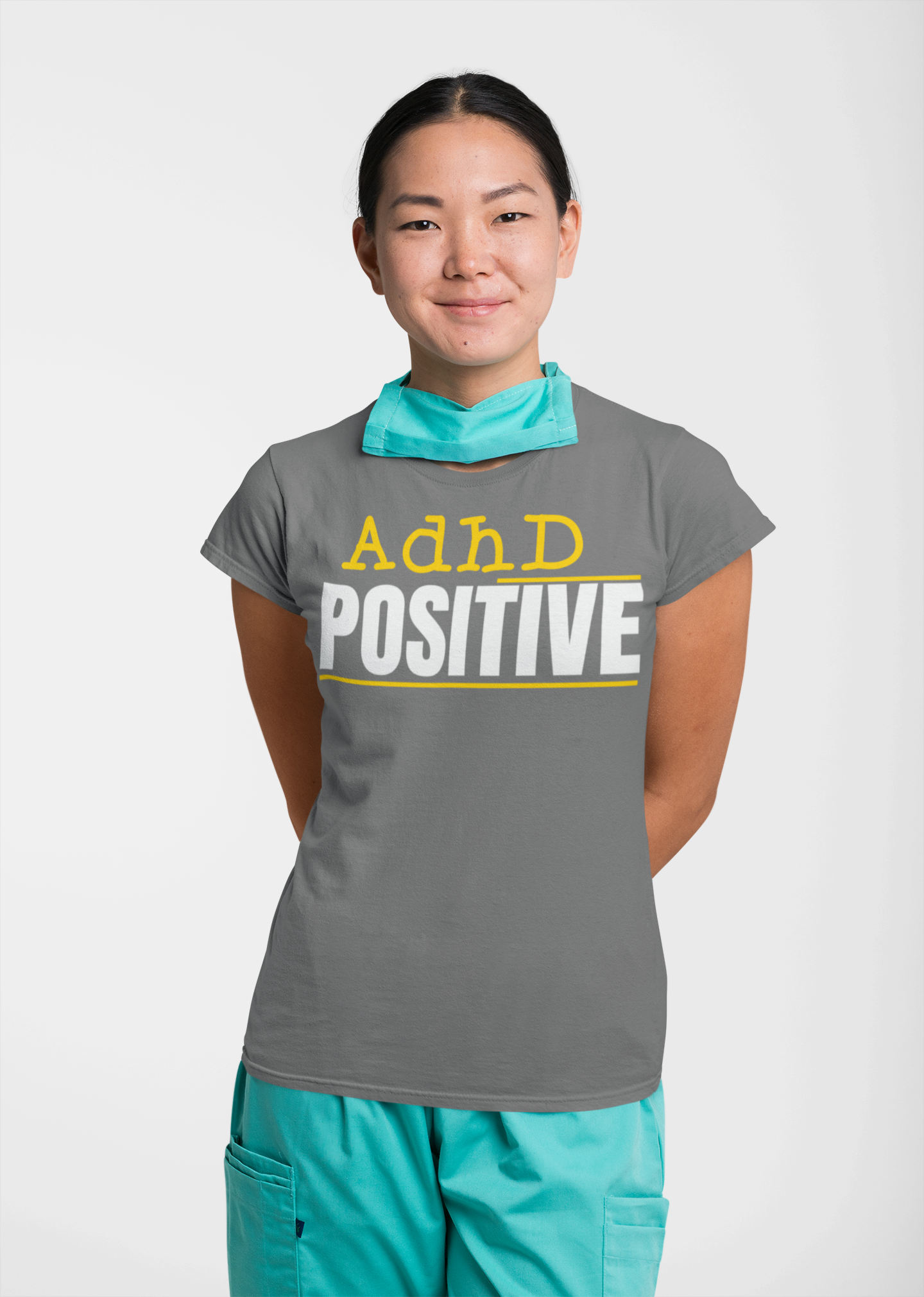 ADHD Positive” Minimalist T-Shirt – Clean, Bold Statement Tee for Neurodivergent Pride