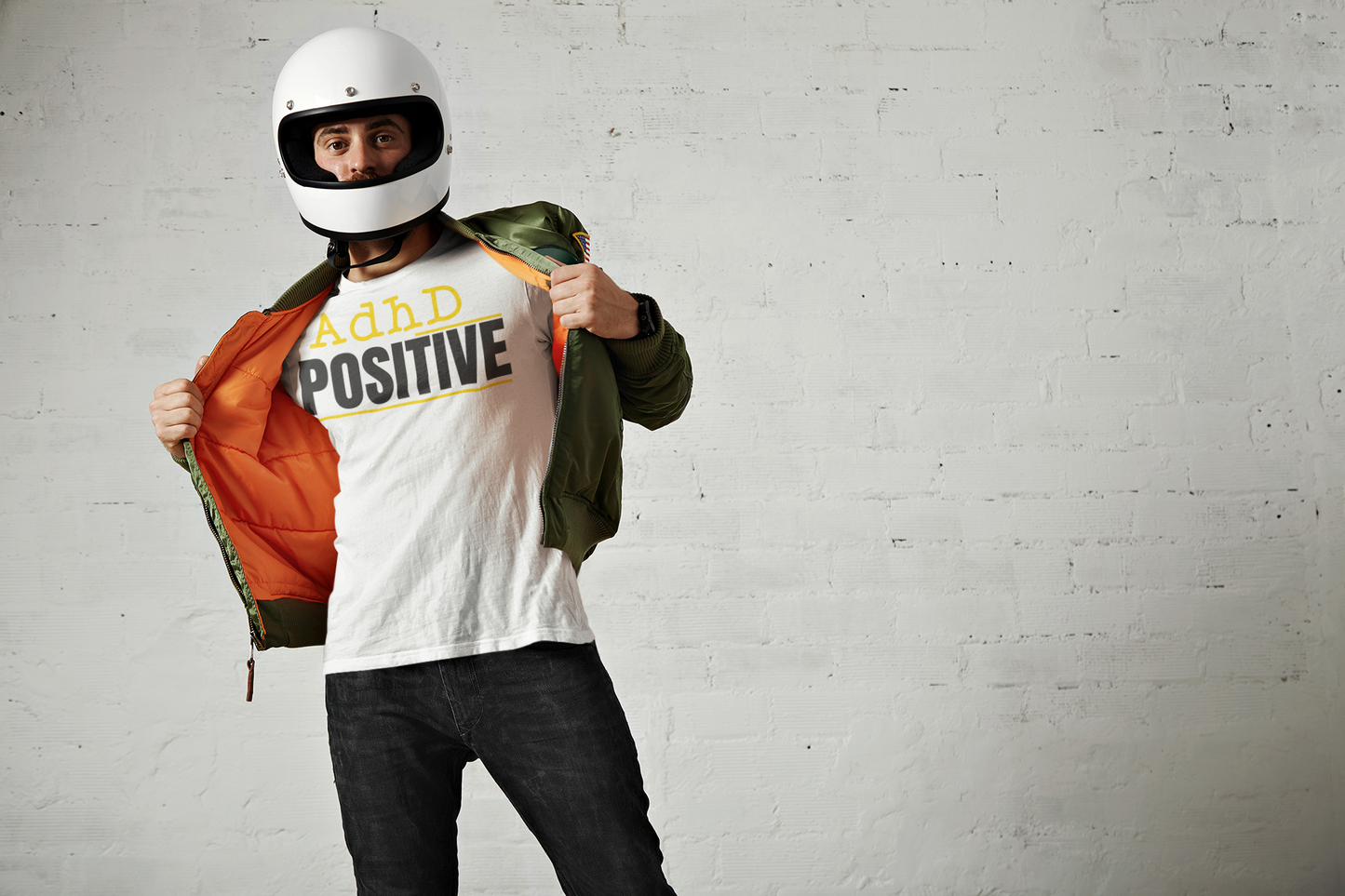 ADHD Positive” Minimalist T-Shirt – Clean, Bold Statement Tee for Neurodivergent Pride