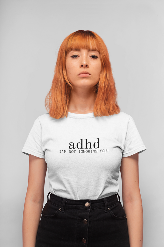 ADHD I’m Not Ignoring You” Funny T-Shirt – Unisex Heavy Cotton Tee for Neurodivergent Minds
