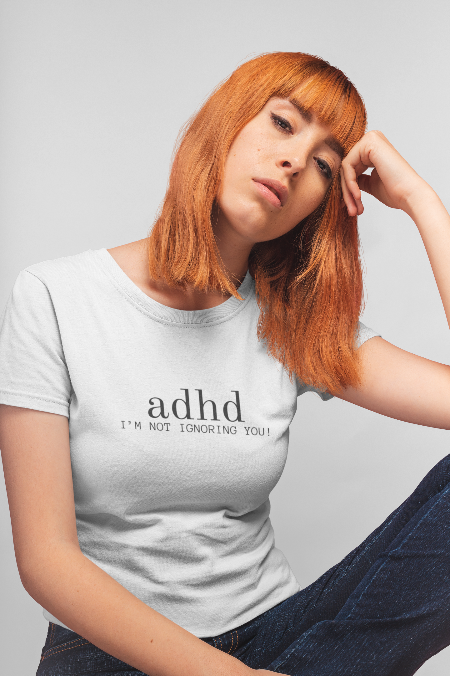 ADHD I’m Not Ignoring You” Funny T-Shirt – Unisex Heavy Cotton Tee for Neurodivergent Minds