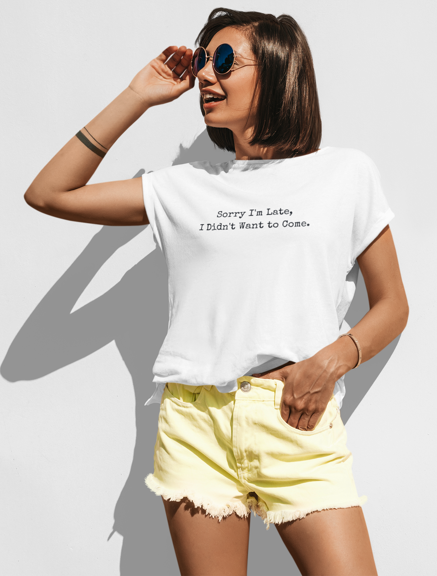 Sorry i'am late, I didn't want to come | Funny Unisex Tee