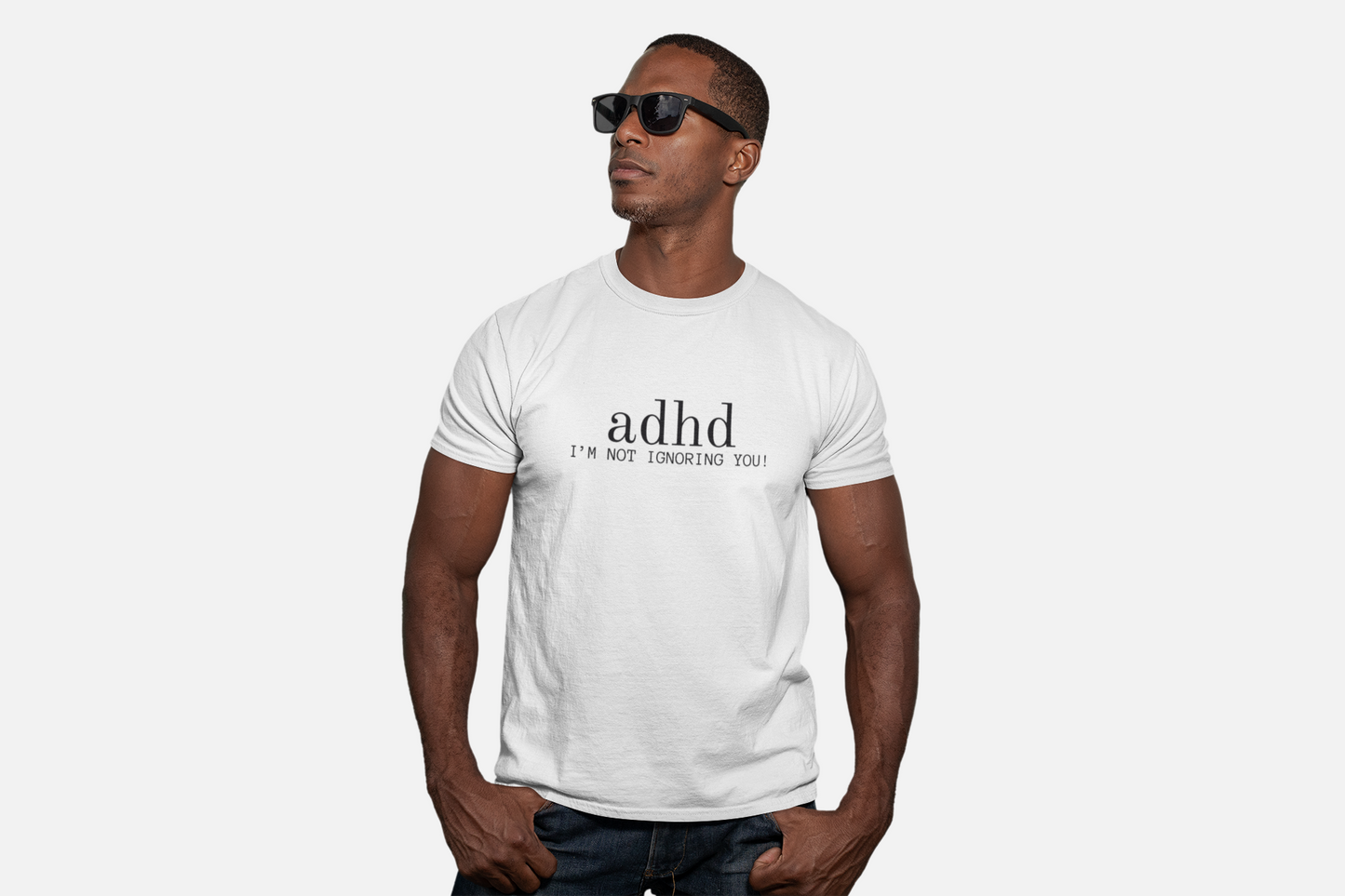 ADHD I’m Not Ignoring You” Funny T-Shirt – Unisex Heavy Cotton Tee for Neurodivergent Minds